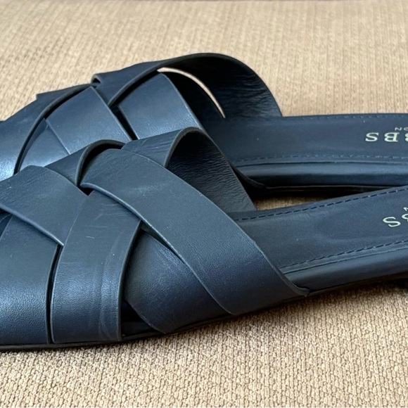 Pre-owned authentic Hobbs London navy blue slides - Picture 6 of 11